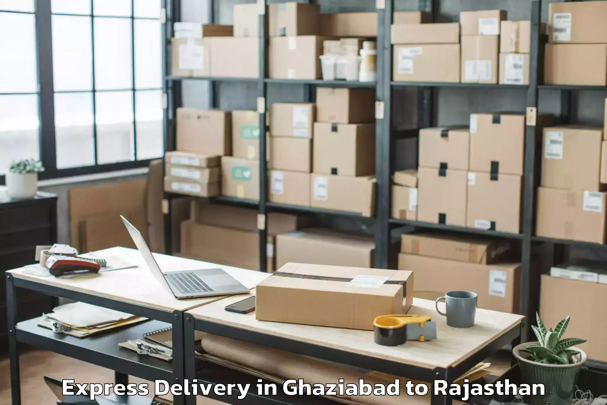 Trusted Ghaziabad to Raffles University Neemrana Express Delivery